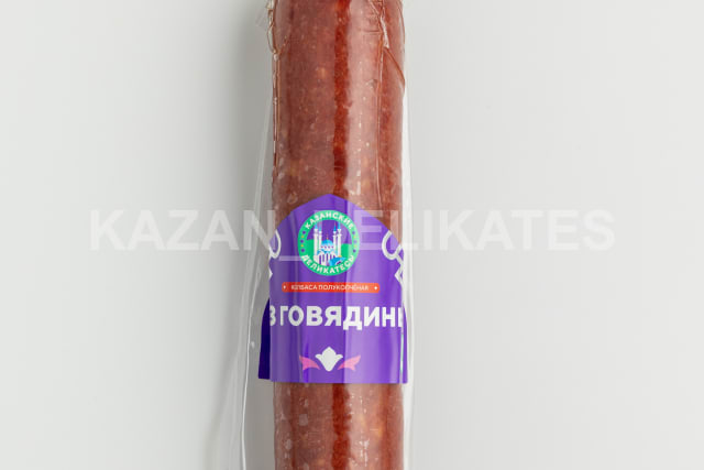 Полукопченая из Говядины. Колбаса полукопченая «Из Говядины» (450 г) | Плотная полукоп